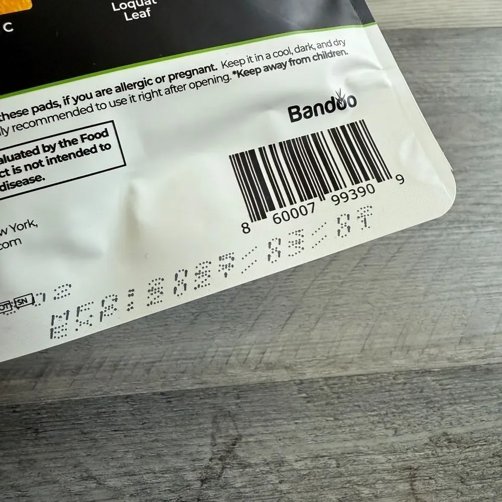 Bandoo Cleansing Foot Pads NEW Pack Of 10 Self Care